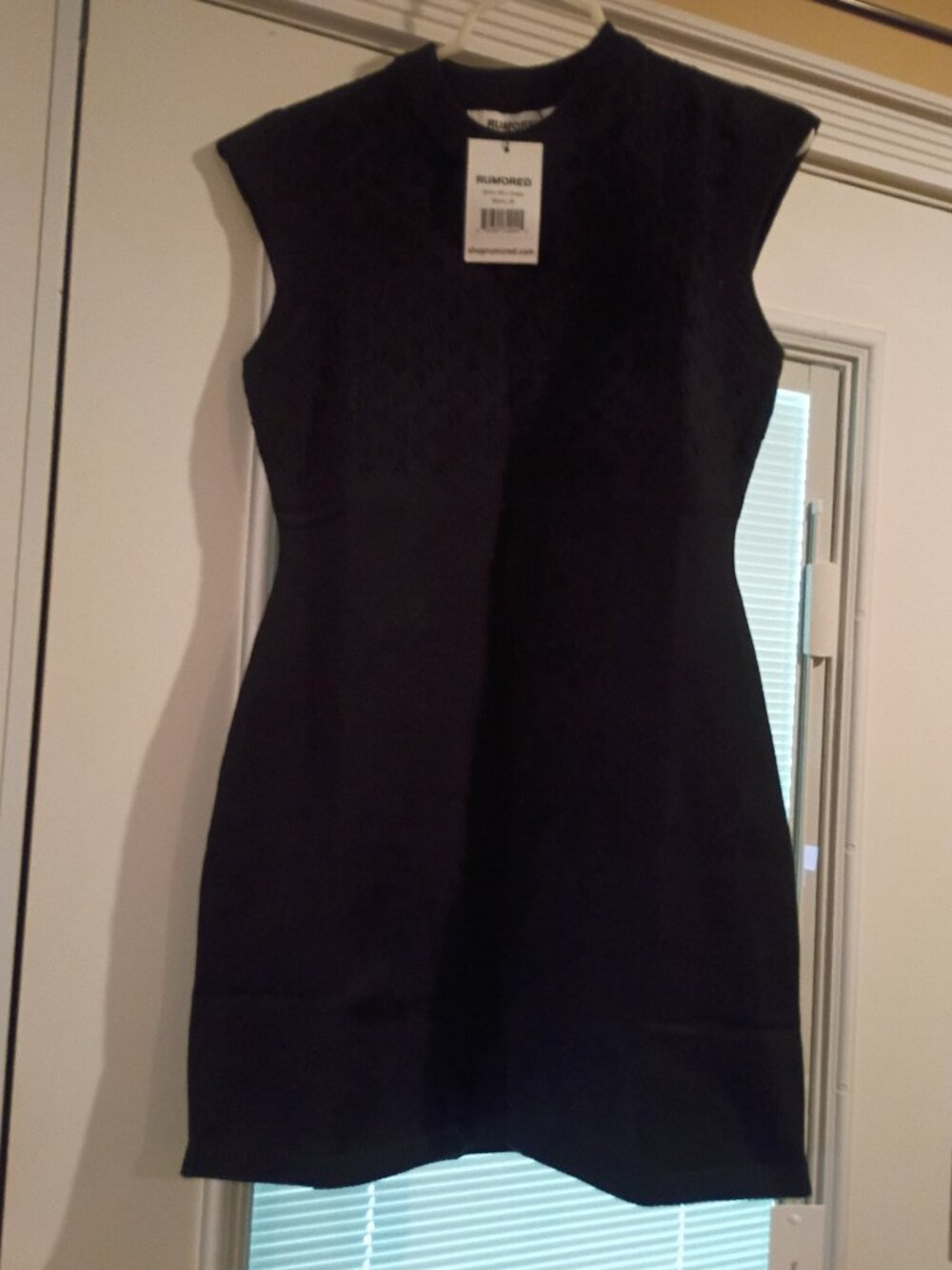 RUMORED Black Birkin Mini Sweater Dress Sz M Medium Sleeveless Bodycon NWT